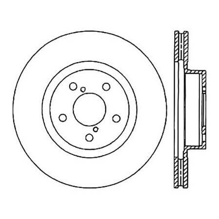 Centric StopTech Premium Cryostop Rotor; Front, StopTech 120.47021CRY